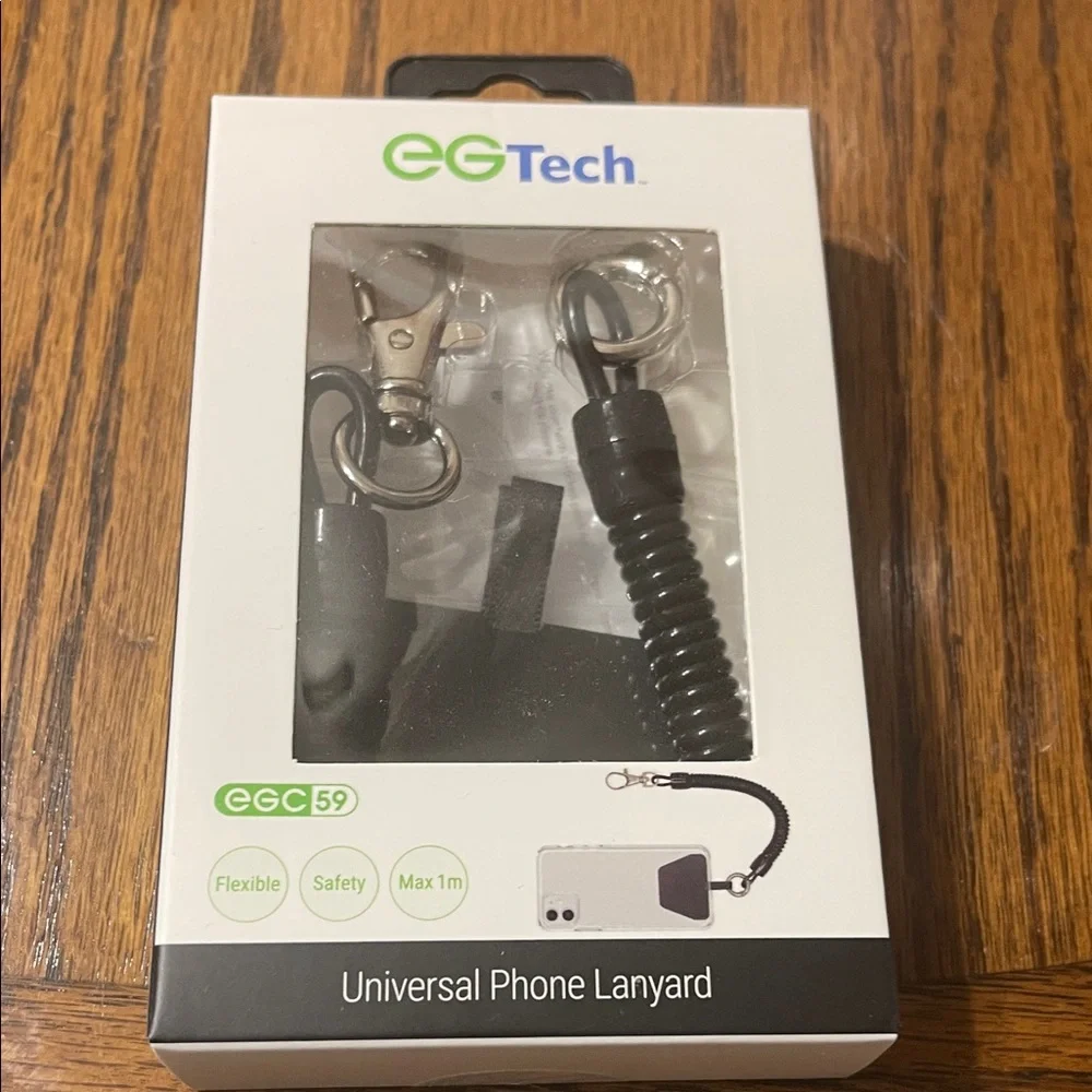 EG Black Universal Phone Lanyard
